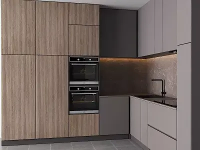modern kitchen Free 3D model 9