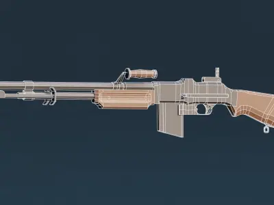 Bar m1918 - Low Poly Low-poly 3D model