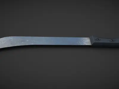 machete knife Low-poly 3D model