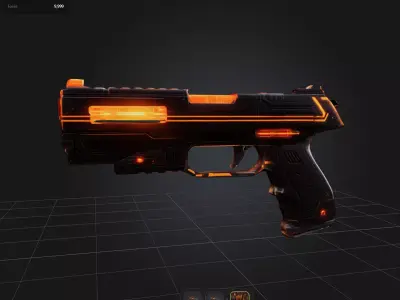  sci-fi laser pistol 3D model