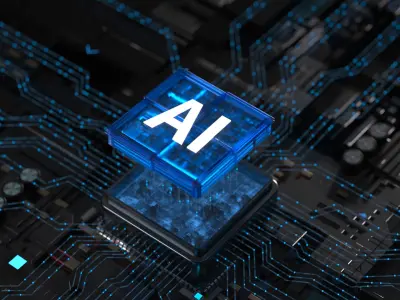 C4D Octane GPU chip core capacitance Scifi Circuit board 3D model