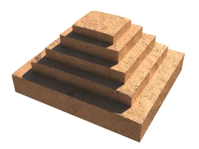 ancient egyptian pharaohs buildings Low-poly 3D model
