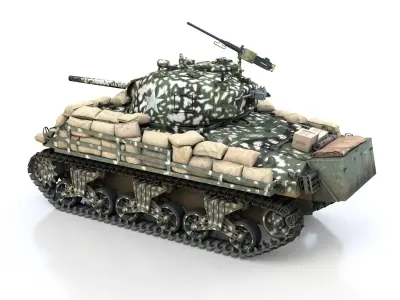 M4A3 Sherman - 25TB  3D model