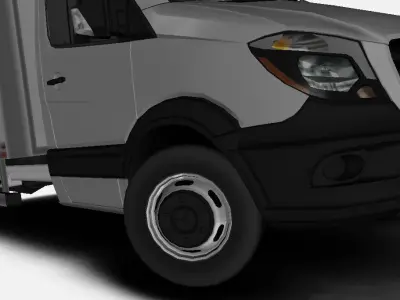 Dually Wheels Pack for Mercedes Sprinter Low-poly 3D model