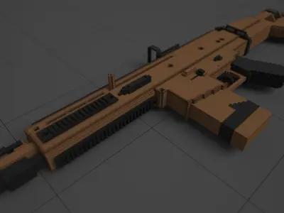 Voxel FN-Scar 3D model