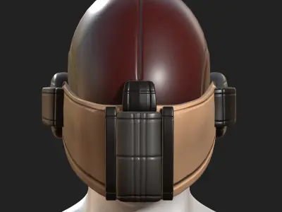 Helmet scifi military combat 3d model Low-poly 3D model