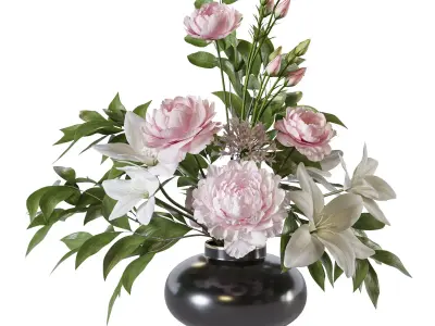 Flower Set 123 Free 3D model