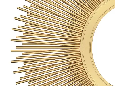 Leaf Round Mirror Free low-poly 3D model