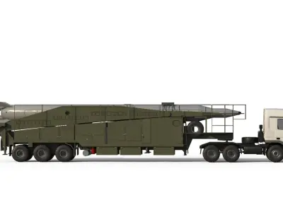 Sejjil iranian ballistic missile 3D model