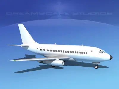 Boeing 737-100 Unmarked 3D model