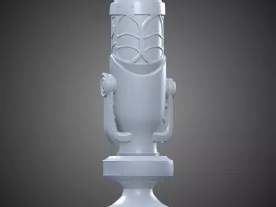 Cyberpunk Microphone Bust PM-408 3D print model