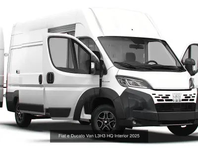 Stellantis Electric Panel Van HQ Interior L3H3 2025 3D Model Collection