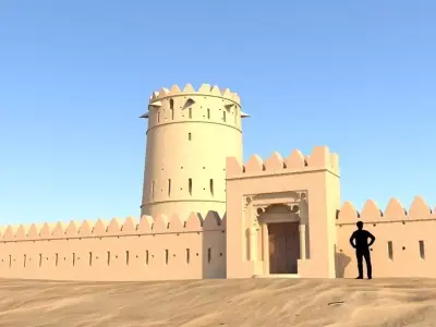 Arab Fort Low-poly 3D model