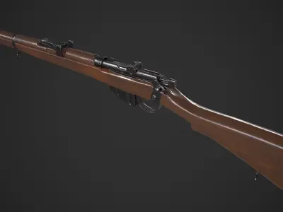 Lee Enfield MkIII Rifle Low-poly 3D model
