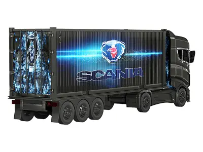 Scania R1000 Low-poly 3D model
