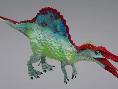Spinosaurus dinosaur 3D model