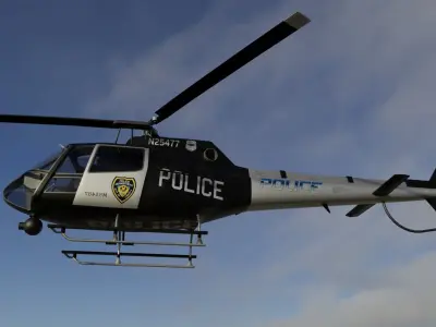 Police Helecopter Free low-poly 3D model
