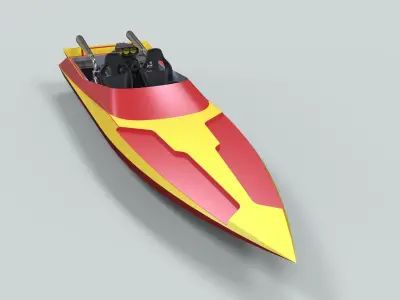 Motorboat speed boat 3D model