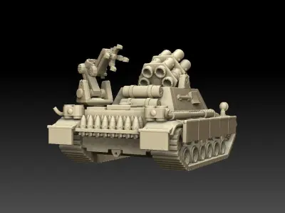 Self-Propelled Rocket Artillery Kit 3D print model