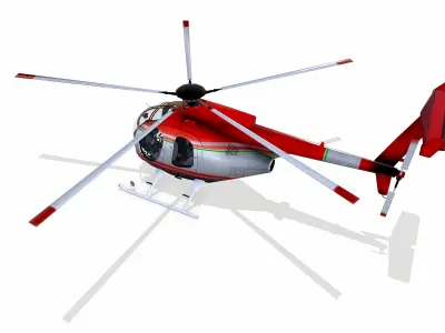 Low-poly Helicopter Low-poly 3D model