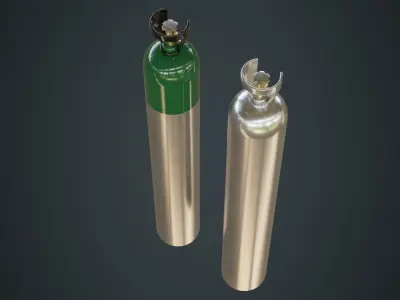Gas Cylinder 2B Low-poly 3D model