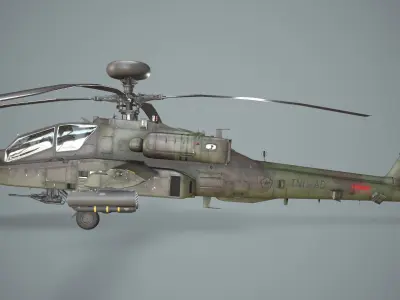 Apache AH-64E Guardian Indonesia Basic Low-poly 3D model