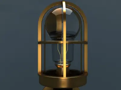 Old ship lamp dome 3D model
