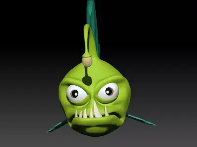 Fish model in stylized cartoon - Updated Version 3D model