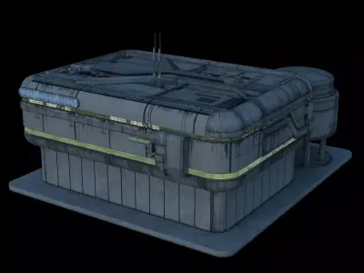 Cyberpunk Building 1 Low-poly 3D model