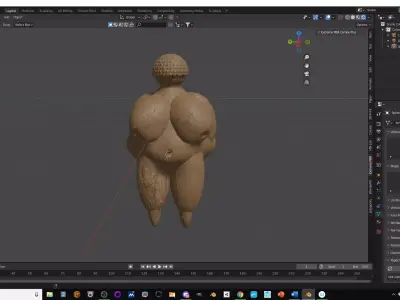 Fertility idle Low-poly 3D model