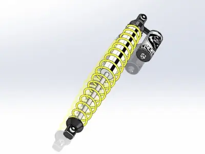 Shock absorber of ATV all terrain vehicle 3D model