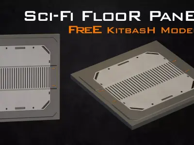 Free Sci-Fi Floor Panel Free 3D model
