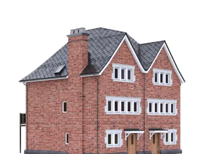 English Brick House 21 Low-poly 3D model