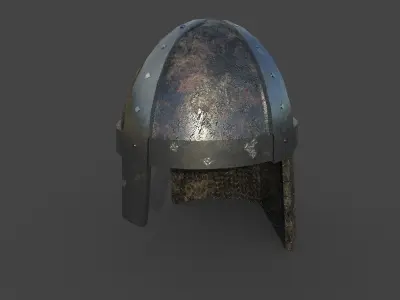 Medieval Helmet Low-poly 3D model
