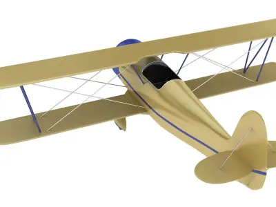 Biplane vintage 3D model