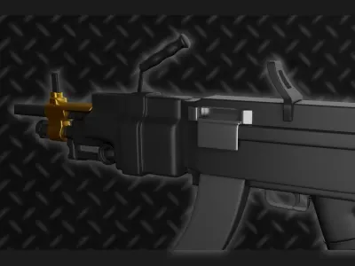 M249 SMG HYBRID FULLY RIGGED 3D model