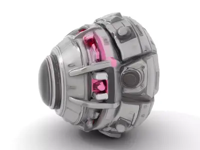 Futuristic Surveillance Drone Model Pack Low-poly 3D model