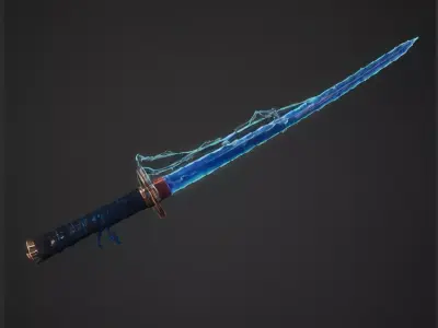 Stormbreaker Katana Low-poly 3D model