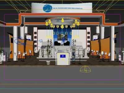 Exhibition 3D model stand design 3D model