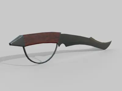 Pirat saber Low-poly 3D model