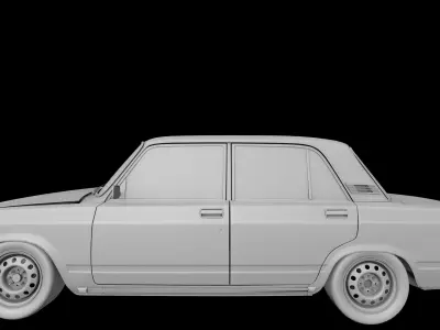 Lada 2107 - Battle-Scarred Free 3D model