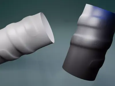 pipe connecting water pipes plastic pipe 3D model