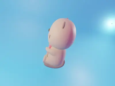 Cute Sea Otter 3D model