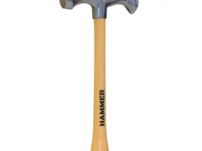 Hammer 01 Low-poly 3D model