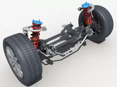 Car Suspension 01 3D model