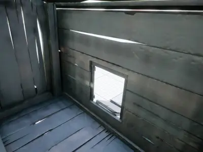 Old Chicken Barn - PBR Low-poly 3D model