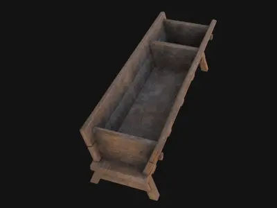 Water Trough 3D Model Low-poly 3D model