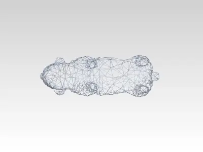 Bulldog Wireframe 3D model