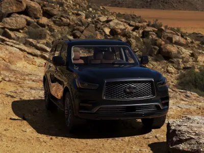 Infiniti QX80 3D Model Low-poly 3D model