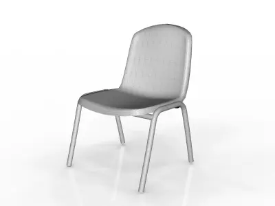 Simple Plastic Chair Free low-poly 3D model
